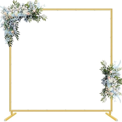 SparklWLeaf Hochzeitsbogen-Hintergrundständer, 6,6 x 6,6 Fuß goldene Hochzeitsbögen for die Zeremonie, quadratischer Metall-Ballonbogenständer, Gartenlaubenrahmen zur Dekoration SparklWLeaf Hochzeitsbogen-Hintergrundständer, 6,6 x 6,6 Fuß goldene Hochzeitsbögen for die Zeremonie, quadratischer Metall-Ballonbogenständer, Gartenlaubenrahmen zur Dekoration von SparklWLeaf