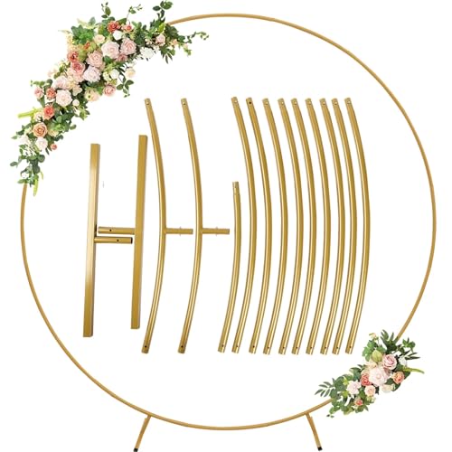 SparklWLeaf Metallbogen for Hochzeiten, Girlande, rustikaler runder Hintergrundständer, Hochzeitsparty-Dekoration, Kreisballonbogenrahmen zur Dekoration(1) von SparklWLeaf