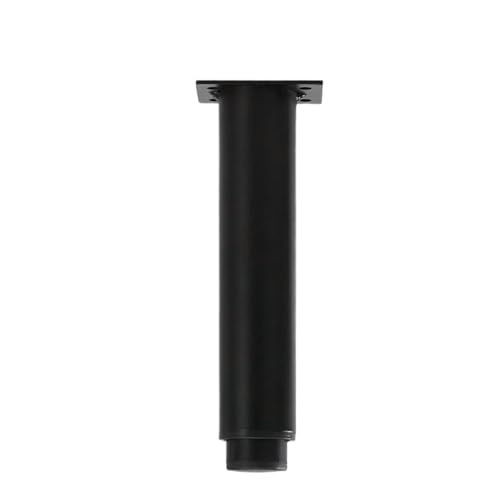 SparklWLeaf Schwarze Möbelbeine, höhenverstellbar, Tischfüße aus Kohlenstoffstahl, Ersatzbeine for Sofabetten, 1000 kg belastbar, robuste Möbelbeschläge für Möbel(Black 20-37cm) von SparklWLeaf
