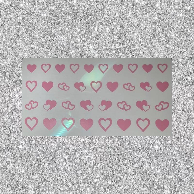 Hohle Herzen Nail Art Sticker Decals von SparkleStickerSupply