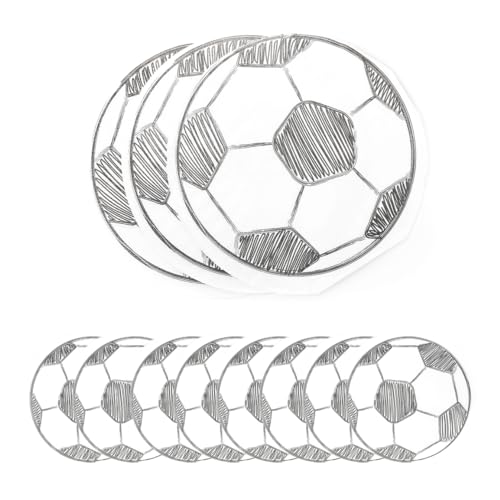Fußball-Servietten – Packung mit 200 runden weißen und schwarzen Einweg-Servietten – perfekt für Fußballpartys und Feiern der Weltmeisterschaft Fußball-Servietten – Packung mit 200 runden weißen und schwarzen Einweg-Servietten – perfekt für Fußballpartys und Feiern der Weltmeisterschaft von Sparkles Partyware