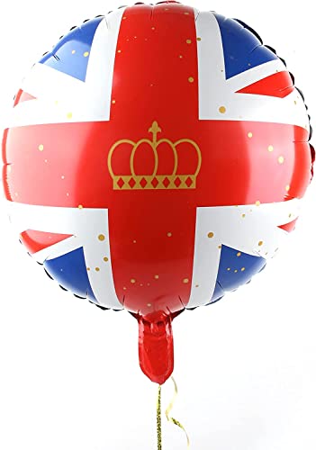 Union Jack Ballon – Packung mit 76,2 - 45,7 cm Folienballon mit Union Jack Flagge – perfekt für Jubiläumskönig Krönung Straßenpartys und Feiern von Sparkles Partyware