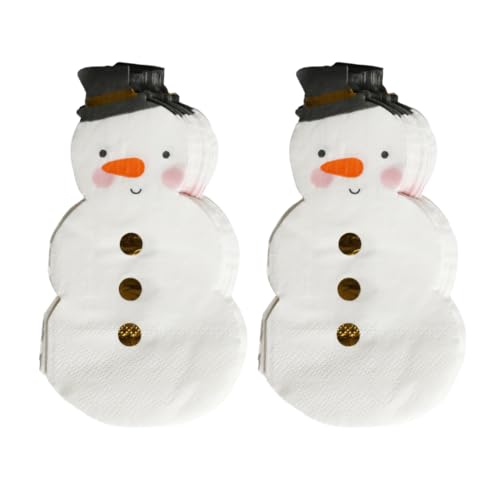 Weihnachtsservietten mit Schneemann-Motiv, Weiß, 40 Stück, Einweg-Servietten mit Schneemann-Motiv – lustiges Weihnachtsessen Weihnachtsservietten mit Schneemann-Motiv, Weiß, 40 Stück, Einweg-Servietten mit Schneemann-Motiv – lustiges Weihnachtsessen von Sparkles Partyware