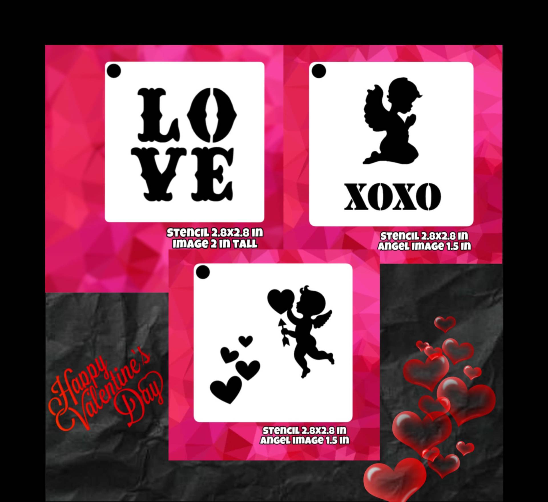 Valentinstag Gesicht Malerei Schablone Valentinstag Gesicht Malerei Schablone von SparrowStencilSupply