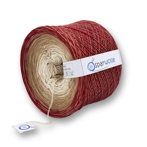 Bobbel 100% Baumwolle, Farbverlaufsgarn 235g 4-fädig 1000m zum Stricken und Häkeln, Garn, Wolle, Yarn for knitting and crocheting (CO-200018-SV) von Sparwolle