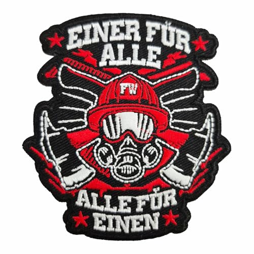 Aufnäher Aufbügler Feuerwehr Einer für alle Alle für Einen 112 beruf freiwillige von Spaß Kostet