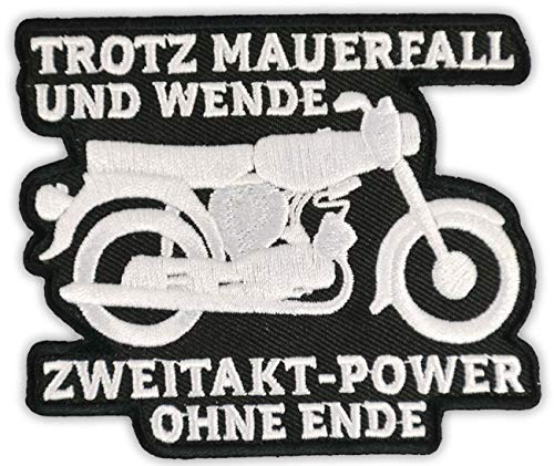 Aufnäher Aufbügler Moped Ostdeutschland 2Takt Power von Spaß Kostet