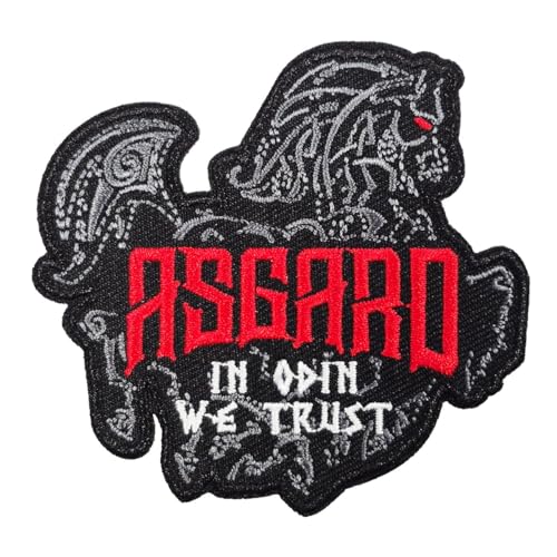 Aufnäher Aufbügler Patch Asgard In Odin we trust walhalla vikings wikinger Odin von Spaß Kostet