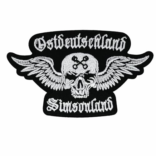 Aufnäher Aufbügler Patch Ostdeutschland Simsonland Ossi Power Totenkopf Enduro von Spaß Kostet