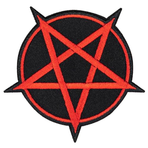 Aufnäher Aufbügler Patch Pentagramm Fünfzack Hell von Spaß Kostet