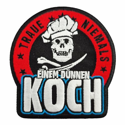 Aufnäher Aufbügler Traue niemals einem dünnen Koch küche beruf lustige sprüche Aufnäher Aufbügler Traue niemals einem dünnen Koch küche beruf lustige sprüche von Spaß Kostet