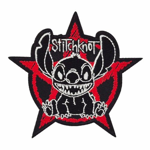 Aufnäher als Aufbügler Stichknot heavy metal patches lustige 666 goth emo black von Spaß Kostet