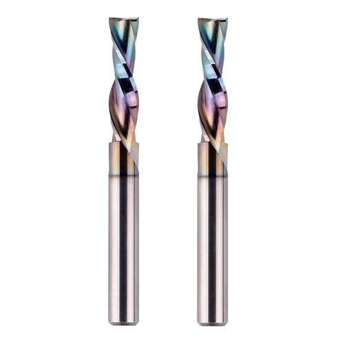SpeTool 2 Stück Downcut Spiralfräser-Bits, 1/4-Zoll-Schaft 1/4-Zoll-Schnittdurchmesser 2,5 cm Schnittlänge, extra lange Lebensdauer, CNC-Fräser-Bits, Schaftfräser für Holzschnitzerei, Einsteckschlitz SpeTool 2 Stück Downcut Spiralfräser-Bits, 1/4-Zoll-Schaft 1/4-Zoll-Schnittdurchmesser 2,5 cm Schnittlänge, extra lange Lebensdauer, CNC-Fräser-Bits, Schaftfräser für Holzschnitzerei, Einsteckschlitz von SpeTool