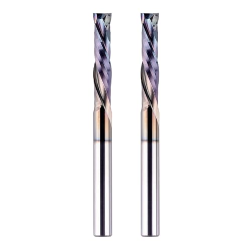 SpeTool 2-teiliger Kompressionsfräser-Bit, 1/4-Zoll-Schaft, 3,8 cm Schnittlänge, 7,6 cm OVL, Hartmetall-Spiralfräser-Bits, CNC-Schaftfräser mit TAC-Beschichtung, extra lange Lebensdauer, für SpeTool 2-teiliger Kompressionsfräser-Bit, 1/4-Zoll-Schaft, 3,8 cm Schnittlänge, 7,6 cm OVL, Hartmetall-Spiralfräser-Bits, CNC-Schaftfräser mit TAC-Beschichtung, extra lange Lebensdauer, für von SpeTool