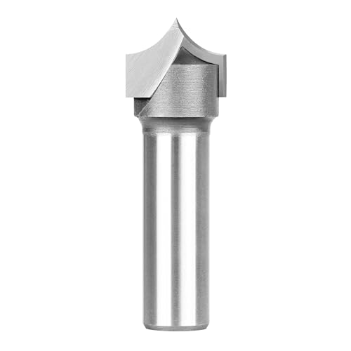 SpeTool 3/8 Zoll Radius Point Cutting Rounover Router Bits 1/2 Zoll Schaft 3/4 Zoll Schnittdurchmesser, 2 Rillen solide Hartmetallbestückt, runder CNC-Fräser für Holzbearbeitung, Gravurwerkzeug von SpeTool