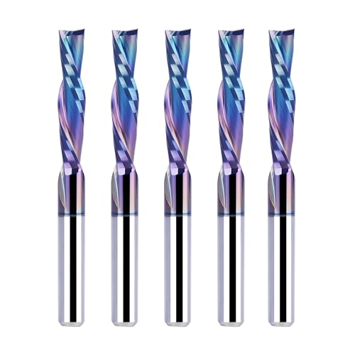 SpeTool 5-teiliges Hartmetallspirale Downcut CNC Router Bits Set, 1/8 Zoll Schnittdurchmesser 1/8 Zoll Schaft mit TAC beschichtetem Schaftfräser Bit für Holzschnitzerei Gravurwerkzeug SpeTool 5-teiliges Hartmetallspirale Downcut CNC Router Bits Set, 1/8 Zoll Schnittdurchmesser 1/8 Zoll Schaft mit TAC beschichtetem Schaftfräser Bit für Holzschnitzerei Gravurwerkzeug von SpeTool