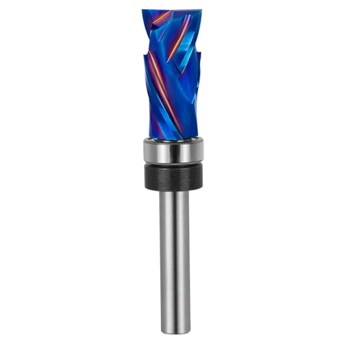 SpeTool Beschichteter 1/4-Zoll-Fräser-Bit mit oberem Lager, 1,27 cm Durchmesser, bündiger Fräser für Holzbearbeitung von SpeTool