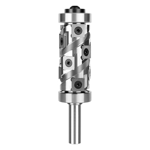 SpeTool Bündigfräser Fräser 12mm Schaft mit 12 Hartmetalleinsätze VHM Wendeplatten Spiralfräser Kopierfräser für Oberfräse 32mm Schnittdurchmesser Bündigfräser Kugellager Oben und Unten SpeTool Bündigfräser Fräser 12mm Schaft mit 12 Hartmetalleinsätze VHM Wendeplatten Spiralfräser Kopierfräser für Oberfräse 32mm Schnittdurchmesser Bündigfräser Kugellager Oben und Unten von SpeTool