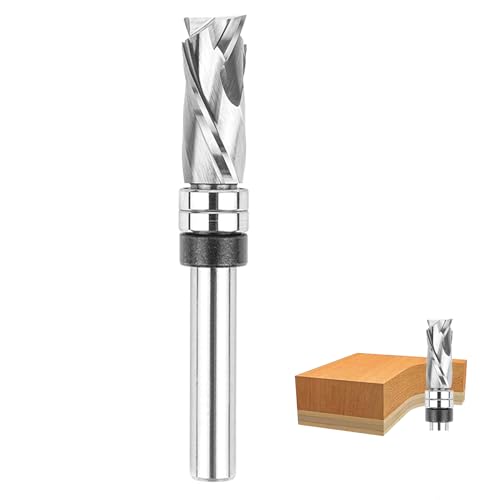 SpeTool Spiral Bündigfräser 8mm Schaft Kompressions Cut Fräser für Oberfräse 12mm Schnittdurchmesser 32mm Schnittlänge Kopierfräser mit Anlaufring Unten VHM zum Holzbearbeitung Zurechtschneiden SpeTool Spiral Bündigfräser 8mm Schaft Kompressions Cut Fräser für Oberfräse 12mm Schnittdurchmesser 32mm Schnittlänge Kopierfräser mit Anlaufring Unten VHM zum Holzbearbeitung Zurechtschneiden von SpeTool