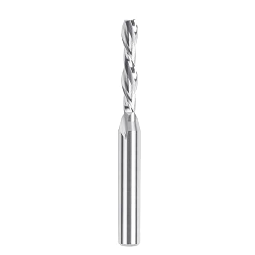 SpeTool Spiralfräser-Bit, 1,9 cm Schnittdurchmesser, 6,35 mm Schaft, Hartmetall-Schaftfräser, CNC-Holzfräser-Bits zum Schlitzen, Trimmen SpeTool Spiralfräser-Bit, 1,9 cm Schnittdurchmesser, 6,35 mm Schaft, Hartmetall-Schaftfräser, CNC-Holzfräser-Bits zum Schlitzen, Trimmen von SpeTool