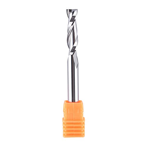 SpeTool Spiralfräser mit UpCut 1/4 Zoll Schnittdurchmesser, 1/4 Zoll Schaft HRC55 Vollhartmetall CNC Schaftfräser für Holzschnitt, Schnitzen von SpeTool
