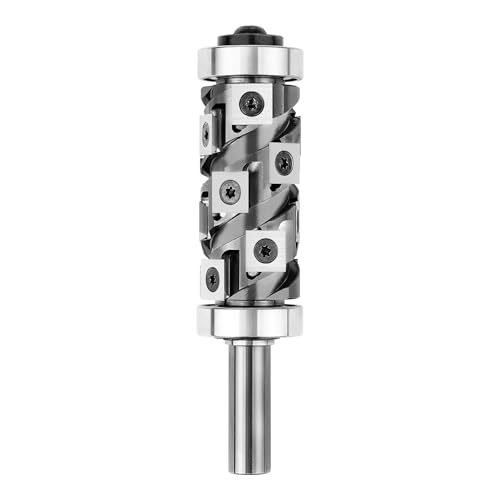 SpeTool Bündigfräser Wendeplatten Fräser 12mm Schaft VHM Spiralfräser Kopierfräser für Oberfräse 32mm Schnittdurchmesser Bündigfräser Kugellager Oben und Unten mit 14 Hartmetalleinsätze SpeTool Bündigfräser Wendeplatten Fräser 12mm Schaft VHM Spiralfräser Kopierfräser für Oberfräse 32mm Schnittdurchmesser Bündigfräser Kugellager Oben und Unten mit 14 Hartmetalleinsätze von SpeTool
