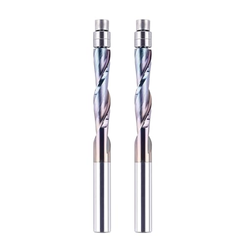 SpeTool Upcut Spiralfräsen-Bit, 1/4-Zoll-Schaft, 3,8 cm Schnittlänge, extra lang, 7,6 cm, ovl, Hartmetall-CNC-Fräser zum Trimmen, 2 Stück SpeTool Upcut Spiralfräsen-Bit, 1/4-Zoll-Schaft, 3,8 cm Schnittlänge, extra lang, 7,6 cm, ovl, Hartmetall-CNC-Fräser zum Trimmen, 2 Stück von SpeTool