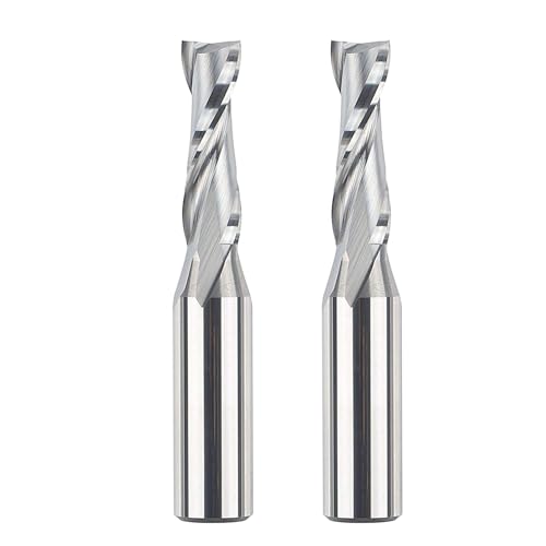 SpeTool Upcut Spiralfräser-Bit, 0,95 cm Schnittdurchmesser, 1,27 cm Schaft, 3,8 cm Schnittlänge, Hartmetall-CNC-Fräser-Bits, Schaftfräser für Holzeinsteckbohrungen, Schnitzen, Gravieren von SpeTool