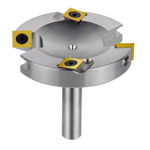 SpeTool Vernickelt Planfräser 12mm Schaft 75mm Schnittdurchmesser Flächenfräser mit ATS Beschichtung Hobelfräser, Planfräser für Oberfräse mit Wendeplatten 2+2 Flöten Abflachfräser Oberflächenbit SpeTool Vernickelt Planfräser 12mm Schaft 75mm Schnittdurchmesser Flächenfräser mit ATS Beschichtung Hobelfräser, Planfräser für Oberfräse mit Wendeplatten 2+2 Flöten Abflachfräser Oberflächenbit von SpeTool
