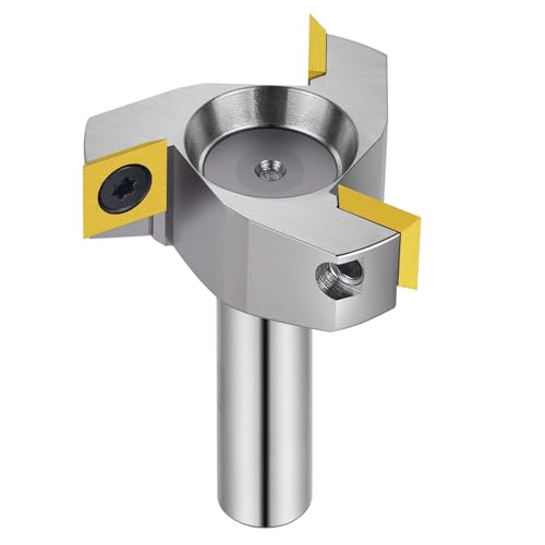 SpeTool Vernickelte CNC-Spoilboard-Oberfräsen-Bit, 1,27 cm Schaft, 5,1 cm Schnittdurchmesser, Platten-Flachfräser-Bit, Hartmetall-Einsatz, Hobel-Bit, Holzbodenreinigung SpeTool Vernickelte CNC-Spoilboard-Oberfräsen-Bit, 1,27 cm Schaft, 5,1 cm Schnittdurchmesser, Platten-Flachfräser-Bit, Hartmetall-Einsatz, Hobel-Bit, Holzbodenreinigung von SpeTool