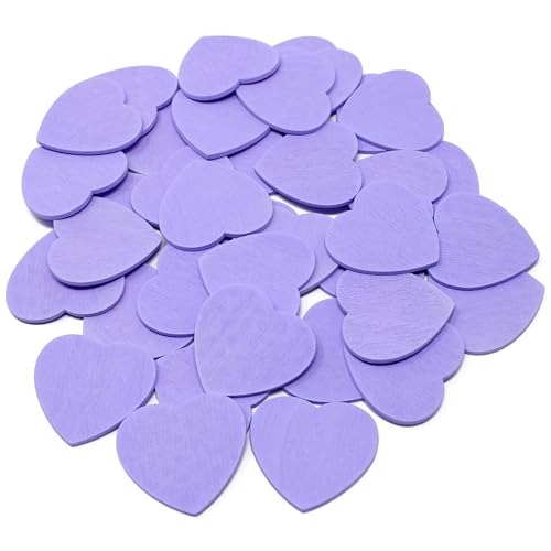 Herzen aus Holz, Shabby Chic, 28 mm, Lila, 100 Stück von Special Touches