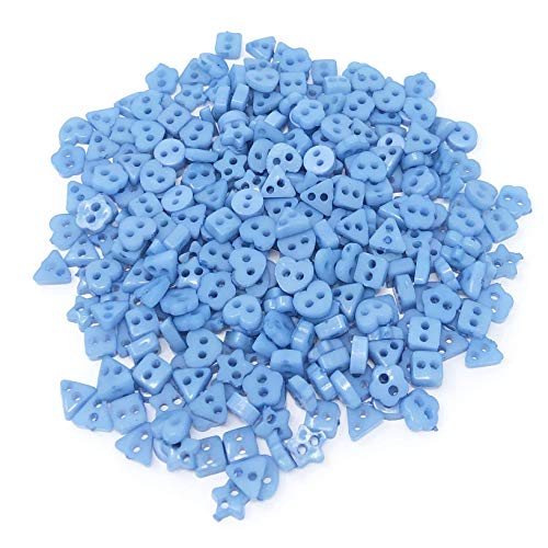 Special Touches 300 Stück 6 mm gemischte Formen Blau Mix Harz Knöpfe für Kartenherstellung Verzierungen von Special Touches
