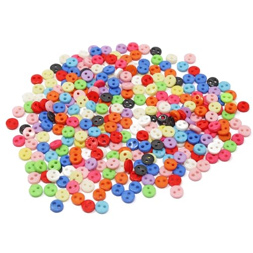 Special Touches - 300 bunte runde Knöpfe 4 mm aus Kunstharz zum Basteln von Karten von Special Touches