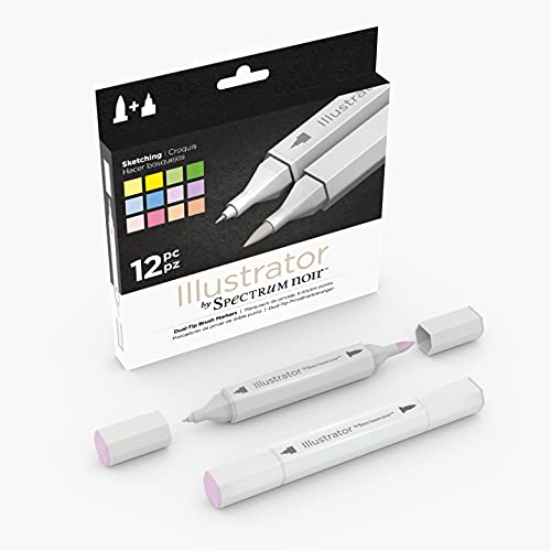 Spectrum Noir Illustrator - Künstler-Marker mit doppelter Spitze - Skizzieren, 12 Stück Spectrum Noir Illustrator - Künstler-Marker mit doppelter Spitze - Skizzieren, 12 Stück von Spectrum Noir