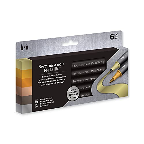 Spectrum Noir Metallic Metallisch Marker Edelmetalle 6 Pack, 20.8 x 8.4 x 1.4 cm Spectrum Noir Metallic Metallisch Marker Edelmetalle 6 Pack, 20.8 x 8.4 x 1.4 cm von Spectrum Noir