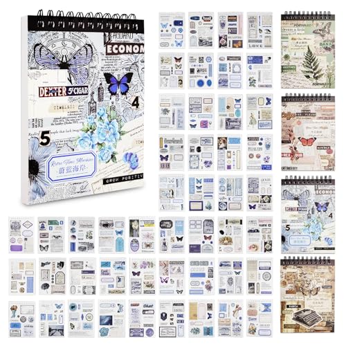 SpeedBurst Sticker Set, Scrapbook Aufkleber-Vintage, Sticker, dekoratives Reise-Scrapbooking-Sticker-Album, japanische Papiersticker für Planer, Bullet Journaling, Trash Journaling von SpeedBurst