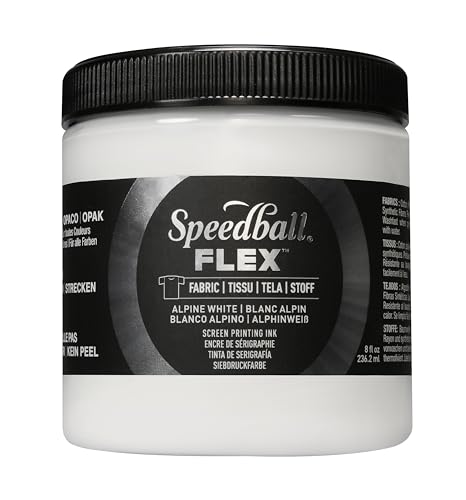 Flex Screen Printing Fabric Ink Alpine White 8oz von Speedball