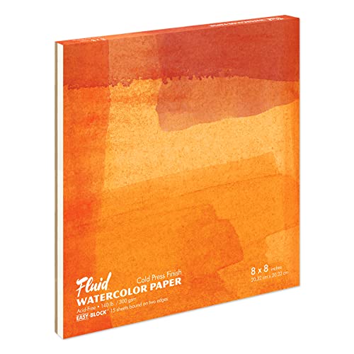 Fluid Watercolor Paper 880088 Flüssigkeit Aquarell-Papierblock für Künstler, Papier, Weiss/opulenter Garten, 8x8 Fluid Watercolor Paper 880088 Flüssigkeit Aquarell-Papierblock für Künstler, Papier, Weiss/opulenter Garten, 8x8 von Speedball