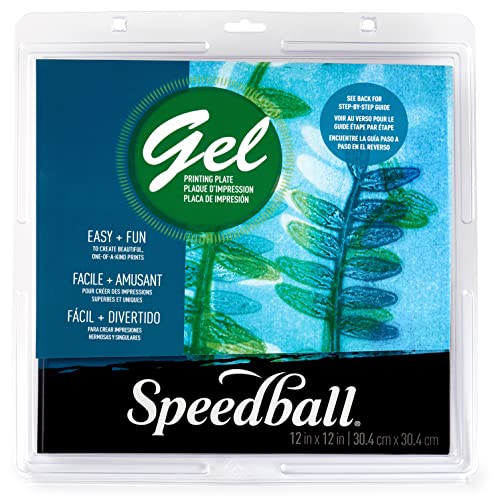 Speedball 12 X 12 Gel Printing Plate Geldruckplatte, farblos, 30,5 x 30,5 cm von Speedball