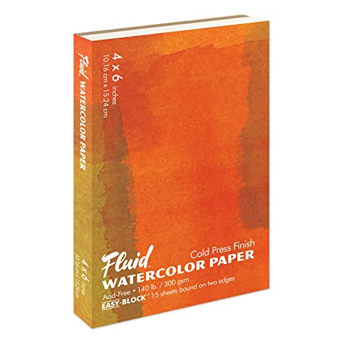 Speedball 880046 Fluid Artist Watercolor 300 g/m² Kaltpress-Papierblock für Aquarellmalerei und nasse Medien mit einfacher Blockbindung, Papier, Weiss/opulenter Garten, 4 x 6 Block Speedball 880046 Fluid Artist Watercolor 300 g/m² Kaltpress-Papierblock für Aquarellmalerei und nasse Medien mit einfacher Blockbindung, Papier, Weiss/opulenter Garten, 4 x 6 Block von Speedball