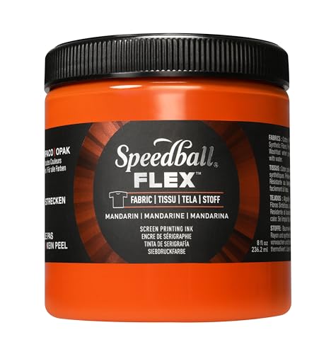 Speedball Flex Fabric Siebdruckfarbe, 8 Unzen, Mandarine für T-Shirt und Siebdruck, neu für 2023 Speedball Flex Fabric Siebdruckfarbe, 8 Unzen, Mandarine für T-Shirt und Siebdruck, neu für 2023 von Speedball