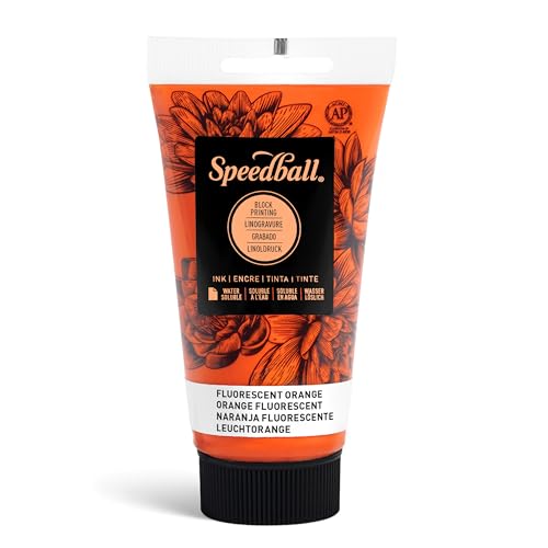 Speedball Ws Blk Prtg Ink Flu0R Orange 75Cc by Speedball von Speedball