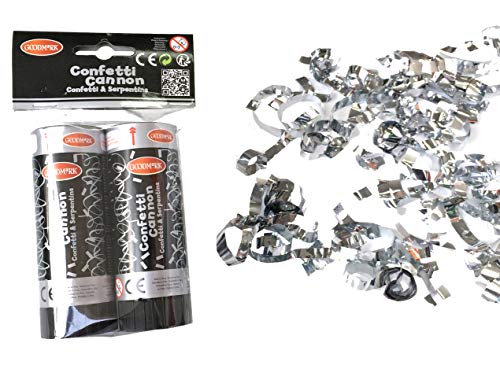 Goodmark 1352063 - Partyset Kanonen Konfetti, Silber, Folienstreifen Goodmark 1352063 - Partyset Kanonen Konfetti, Silber, Folienstreifen von Speelgoed