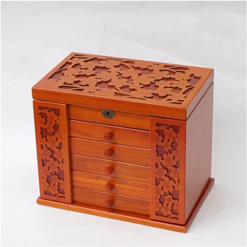 SpeesY Schmuckschatulle/Schmucktruhe, groß, Holz-Schmuckschatulle/Schmucktruhe, Möbel, Ring, Halskette, Geschenk, Geschenk mit Schloss für Frauen und Mädchen, B SpeesY Schmuckschatulle/Schmucktruhe, groß, Holz-Schmuckschatulle/Schmucktruhe, Möbel, Ring, Halskette, Geschenk, Geschenk mit Schloss für Frauen und Mädchen, B von SpeesY