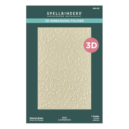 3D-Prägeschablone mit Musiknoten aus der Bibi's Musical Notes Collection von Bibi Cameron von Spellbinders