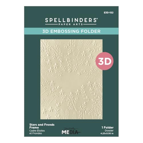 3D-Prägeschablone mit Sternen und Wedeln aus der Starry Holiday Collection von Dina Wakley von Spellbinders