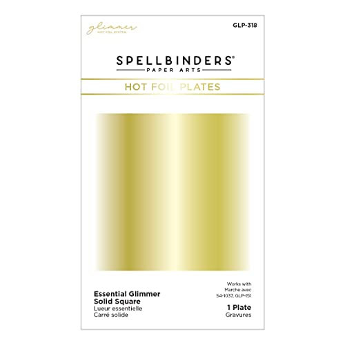 Glimmer Heißfolien-Teller, quadratisch, bronzefarben von Spellbinders