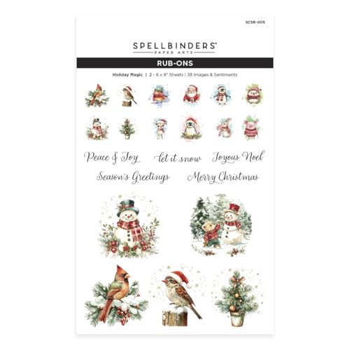 Holiday Magic Rub-On-Bögen aus der Holiday Magic Collection von Spellbinders