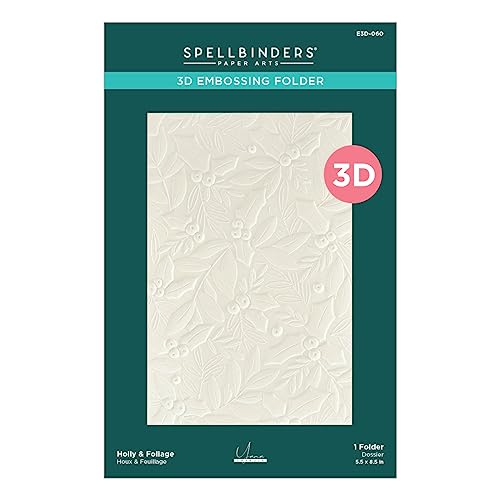 Spellbinders 3D Embossing Folder By Yana Smakula-Holly & Foliage, De-Light-Ful von Spellbinders