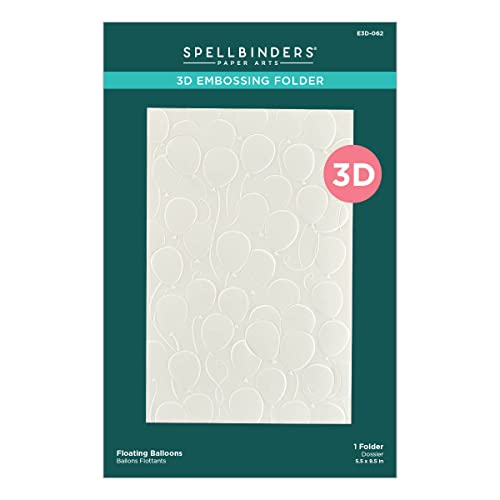 Spellbinders 3d Embossing Folder 5.5"X8.5"-Floating Balloons von Spellbinders